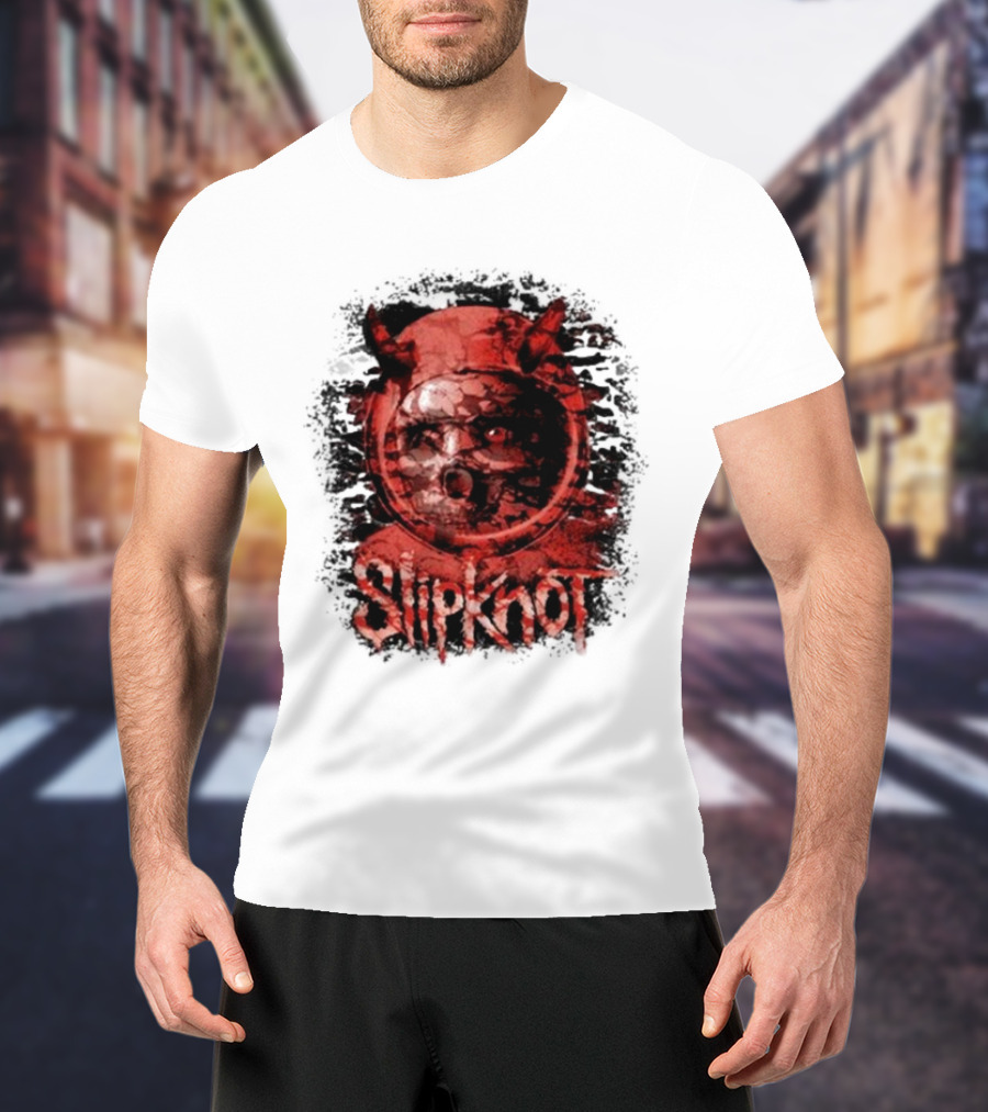 Slipknot Heller Air Capsule 001 Distorted Devil Mask T-Shirt
