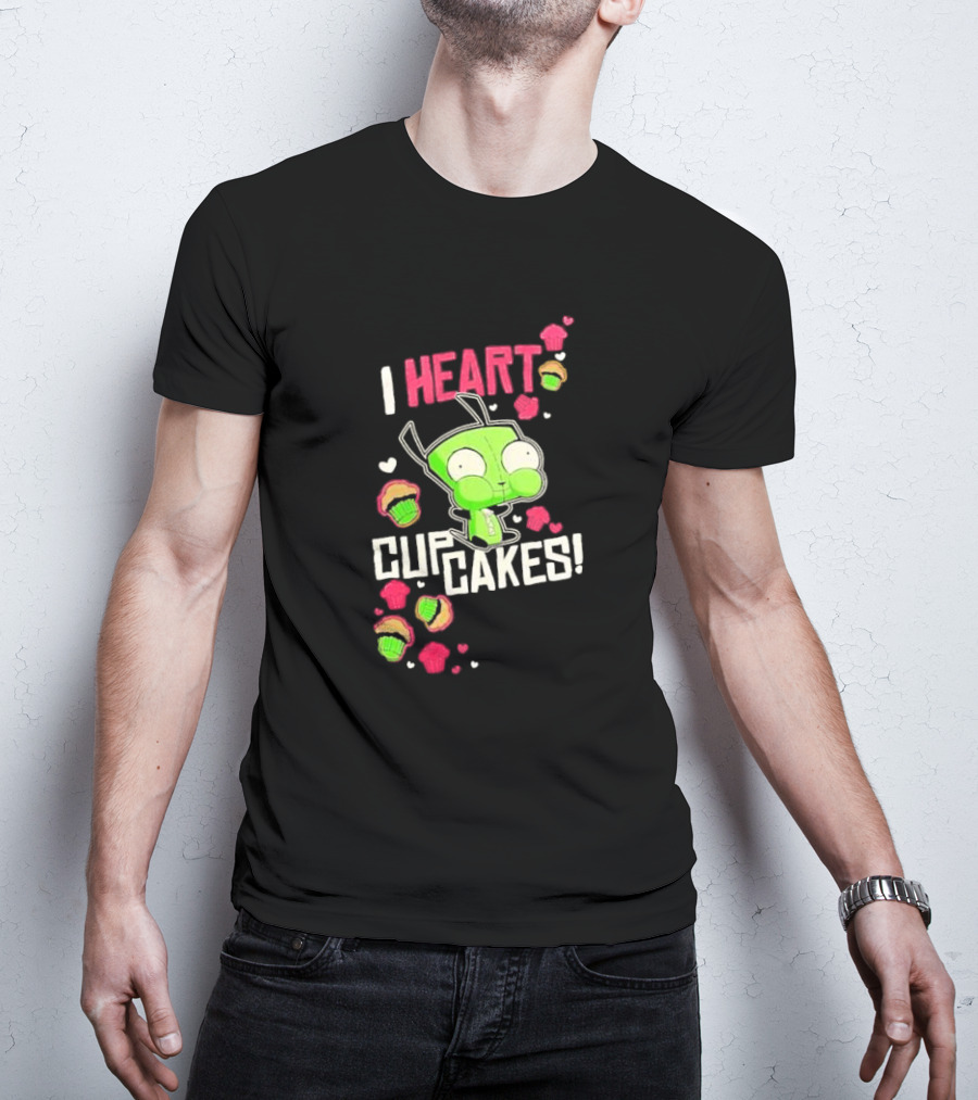 Invader Zim GIR I Heart Cupcakes T-Shirt