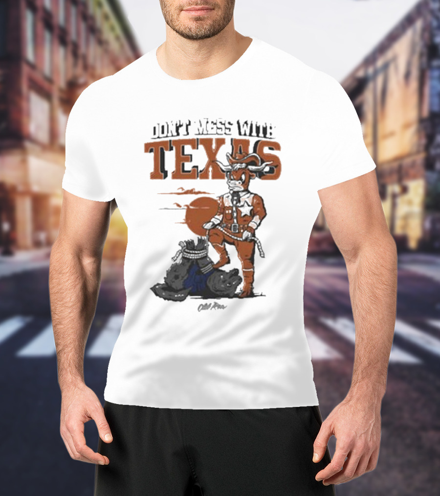 Don’t Mess With Texas Football Cowboy Stomping An Opponent T-Shirt