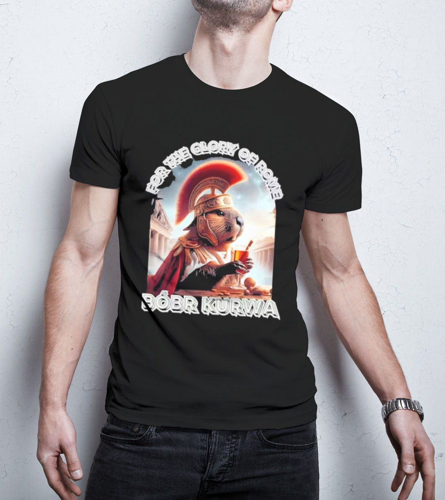 For The Glory Of Rome Bóbr Kurwa Roman Helmet Drink T-Shirt