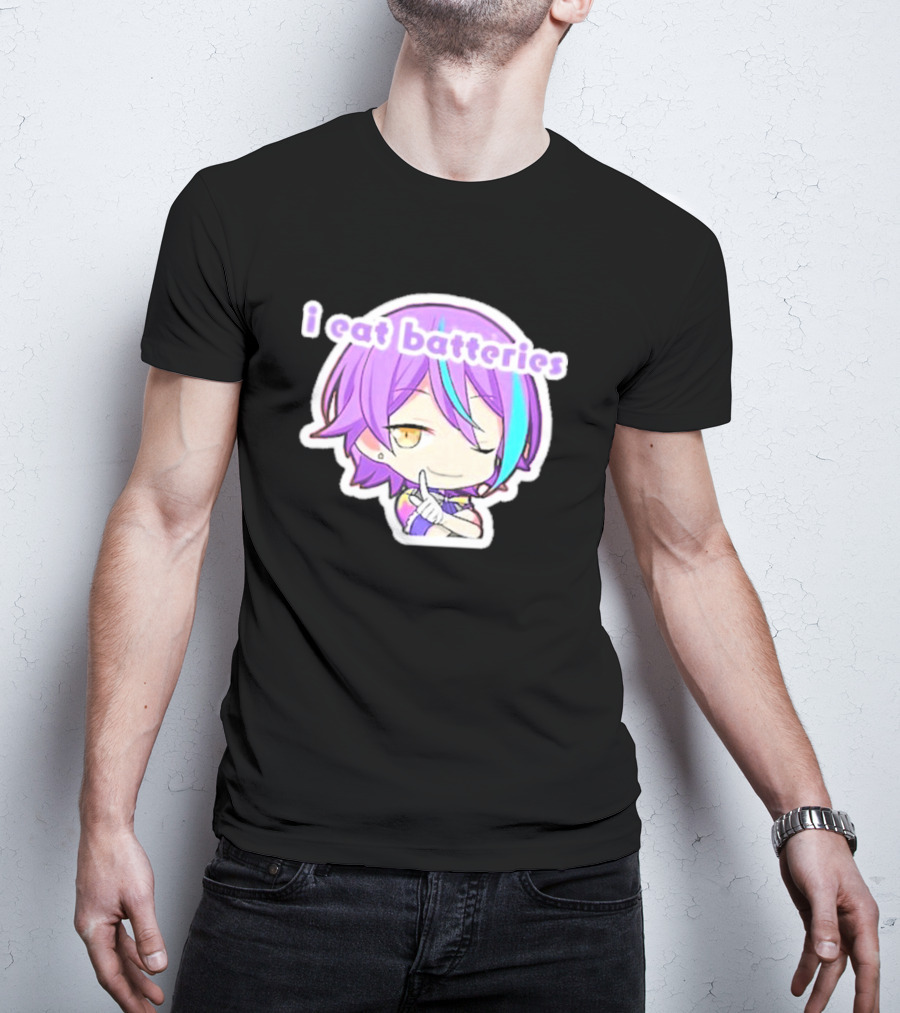 Rui Kamishiro I Eat Batteries Project Sekai Chibi Character T-Shirt