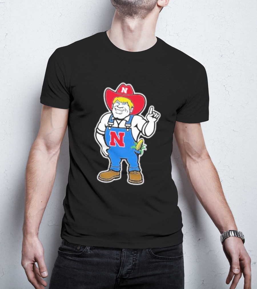 Coach Rhule Nebraska Herbie Husker Corn Mascot T-Shirt