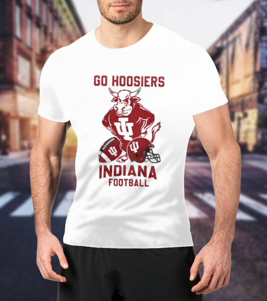 Go Hoosiers Indiana Football IU Bull And Helmet T-Shirt