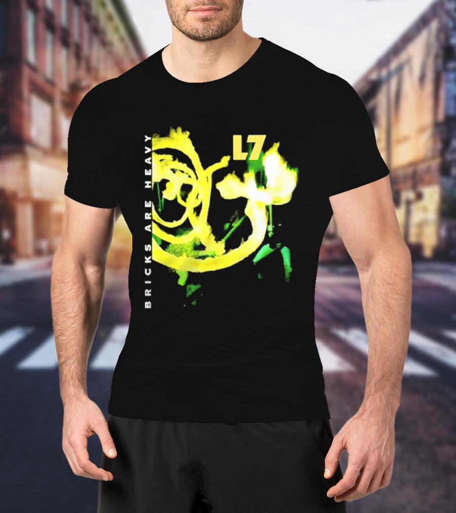 L7 Bricks Are Heavy Album Neon Graffiti T-Shirt