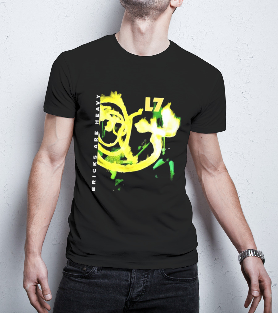 L7 Bricks Are Heavy Album Neon Graffiti T-Shirt