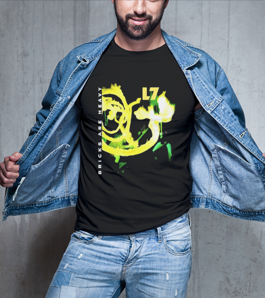 L7 Bricks Are Heavy Album Neon Graffiti T-Shirt