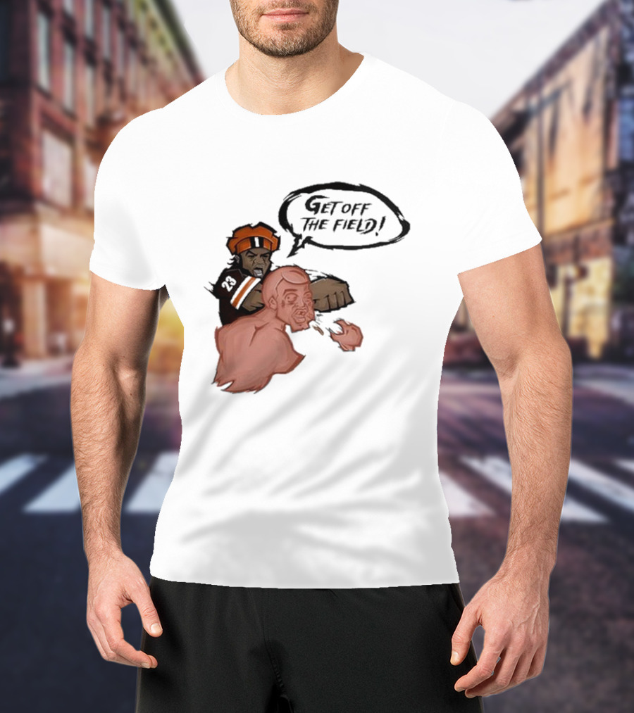 Get Off The Field Dawg Pound Player Punching Opponent T-Shirt