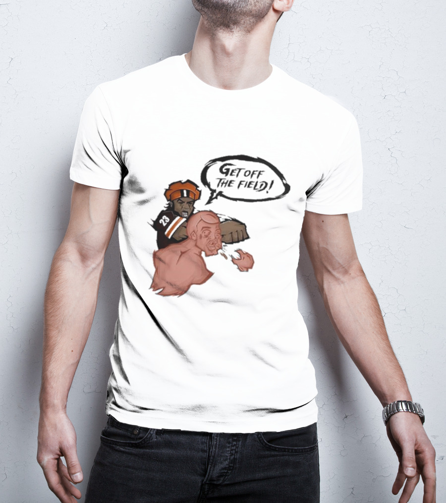Get Off The Field Dawg Pound Player Punching Opponent T-Shirt