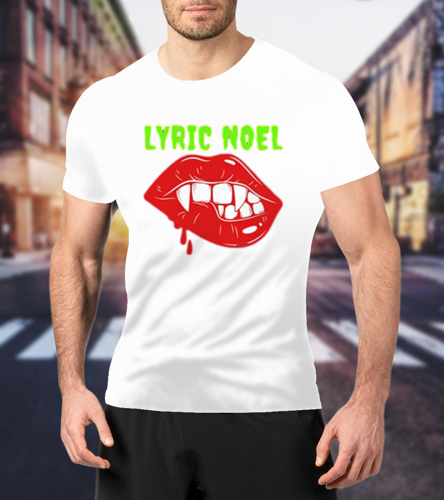 Lyric Noel Cry Little Sister Vampire Fangs Dripping Blood T-Shirt