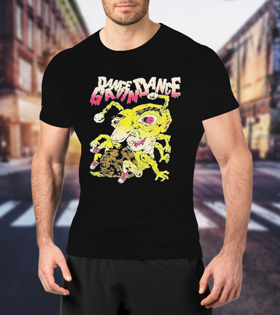 Dance Gavin Dance Band Rare Cartoonish Yellow Creature With Pink Accents T-Shirt