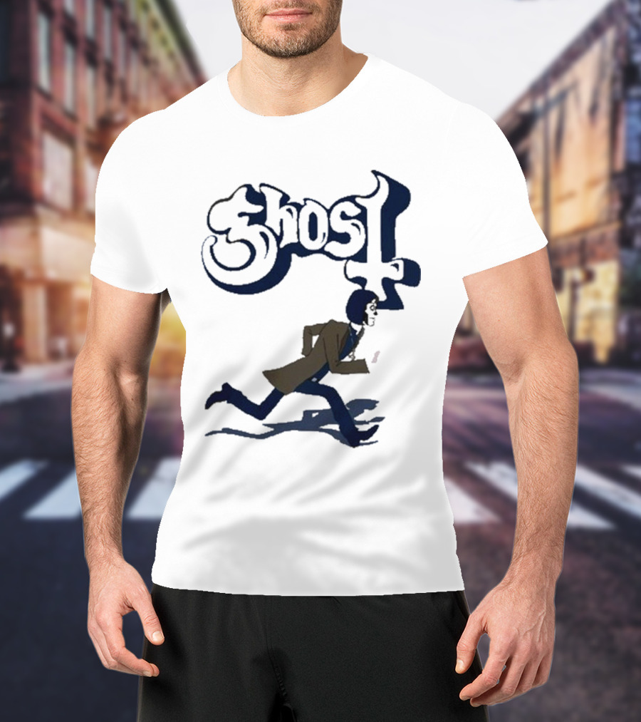 Ghost Band Retro Running Figure T-Shirt