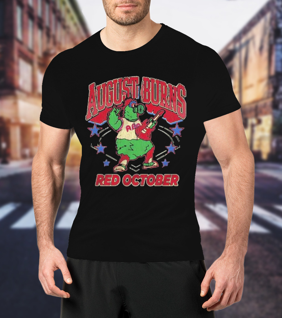 August Burns Red October Mascot Playing Guitar Stars T-Shirt