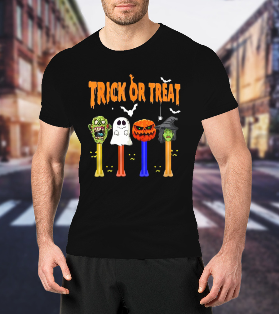 Trick Or Treat Zombie Ghost Pumpkin Witch Dispensers T-Shirt