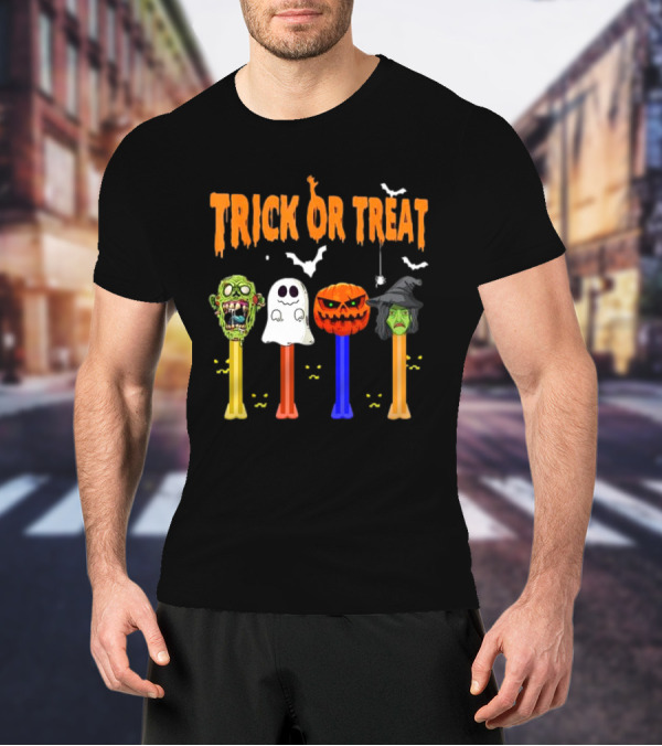 Trick Or Treat Zombie Ghost Pumpkin Witch Dispensers T-Shirt