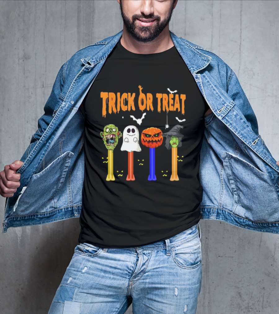 Trick Or Treat Zombie Ghost Pumpkin Witch Dispensers T-Shirt
