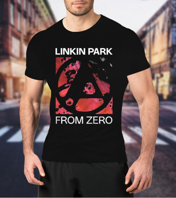 Linkin Park From Zero Texture Black Concert Red LP T-Shirt