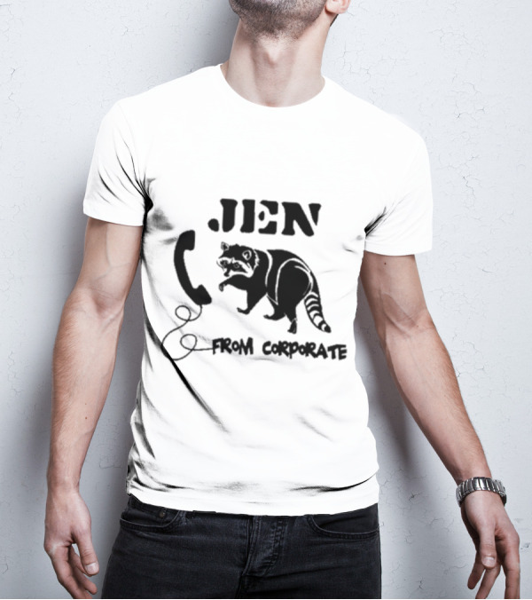 W0ahhkate Jen From Corporate Raccoon Telephone T-Shirt