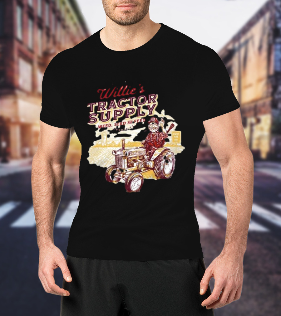 Willie Nelson Willie's Tractor Supply Weed Seed Feed Farm Aid T-Shirt