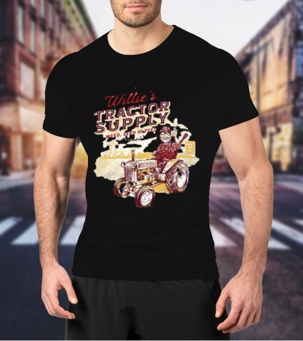 Willie Nelson Willie's Tractor Supply Weed Seed Feed Farm Aid T-Shirt