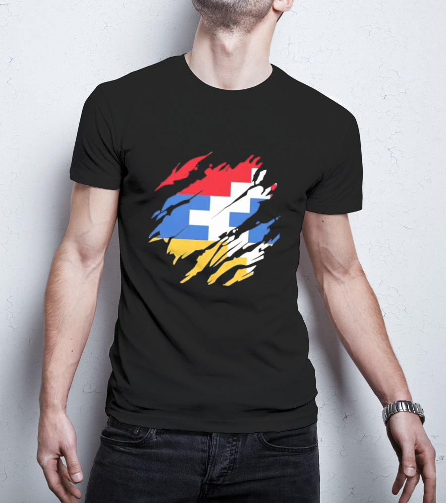 Nagorno-Karabakh Flag Ripped T-Shirt