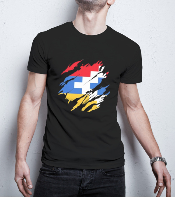 Nagorno-Karabakh Flag Ripped T-Shirt