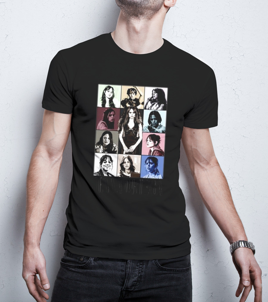 Fuzeprint Jenna Ortega Nine Eras Collage T-Shirt