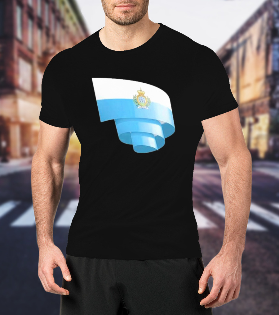 Krause San Marino Flag Sammarinese Day Football Emblem T-Shirt