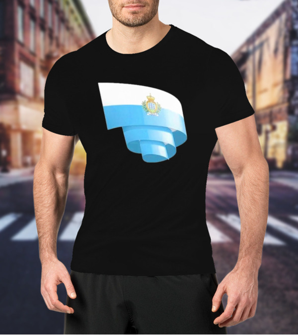 Krause San Marino Flag Sammarinese Day Football Emblem T-Shirt