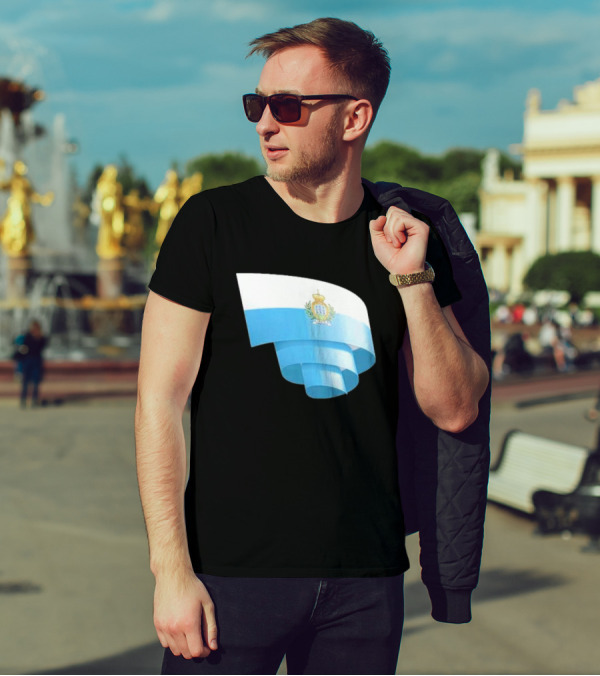 Krause San Marino Flag Sammarinese Day Football Emblem T-Shirt