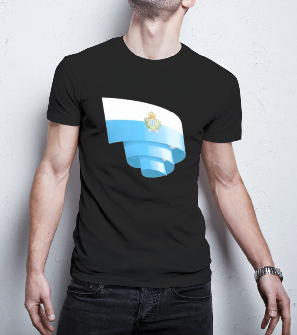 Krause San Marino Flag Sammarinese Day Football Emblem T-Shirt