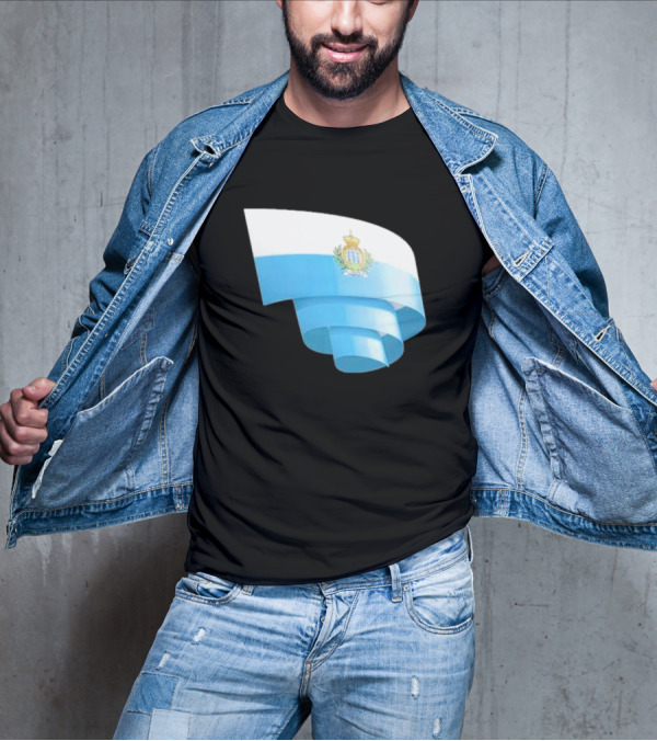 Krause San Marino Flag Sammarinese Day Football Emblem T-Shirt