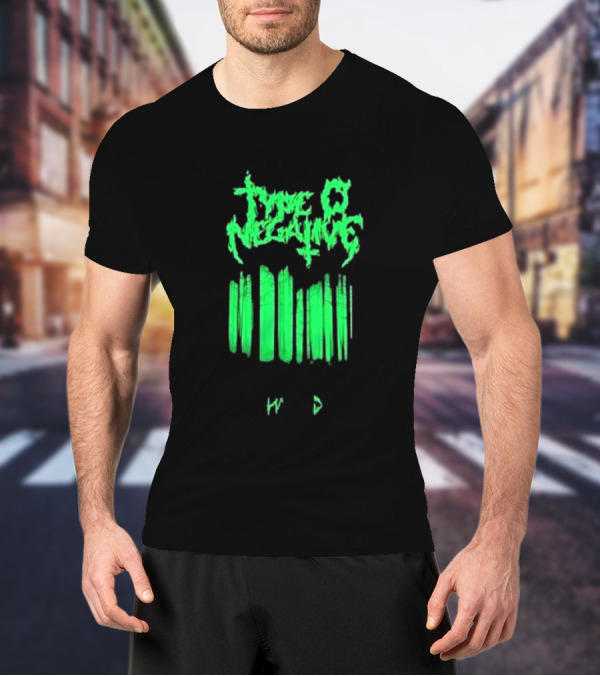 Type O Negative Haunted Black Green Barcode T-Shirt