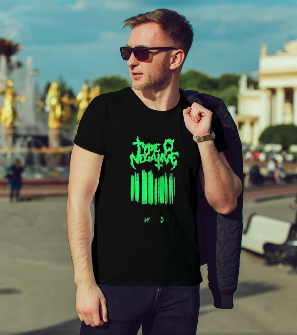Type O Negative Haunted Black Green Barcode T-Shirt