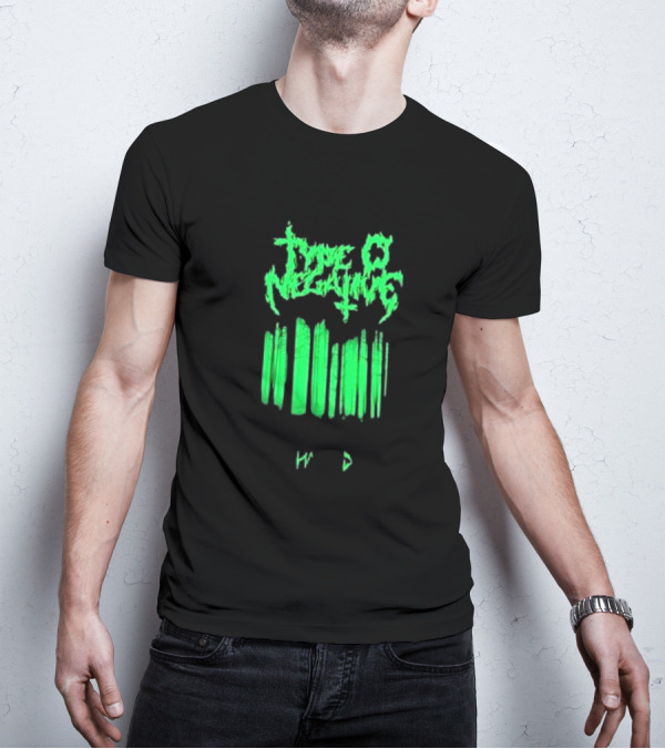 Type O Negative Haunted Black Green Barcode T-Shirt