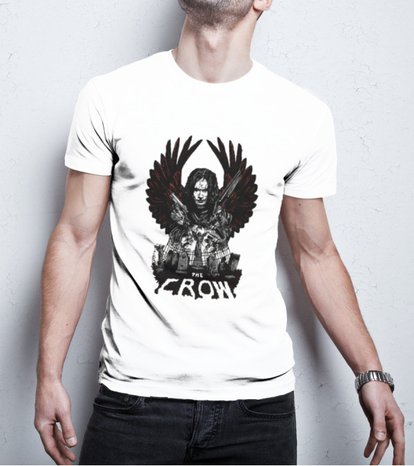 The Crow Fright Rags The Soul Can't Rest Retro Cemetery Wings T-Shirt