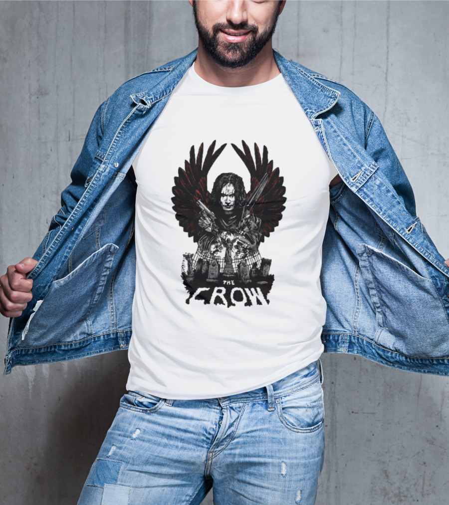 The Crow Fright Rags The Soul Can't Rest Retro Cemetery Wings T-Shirt