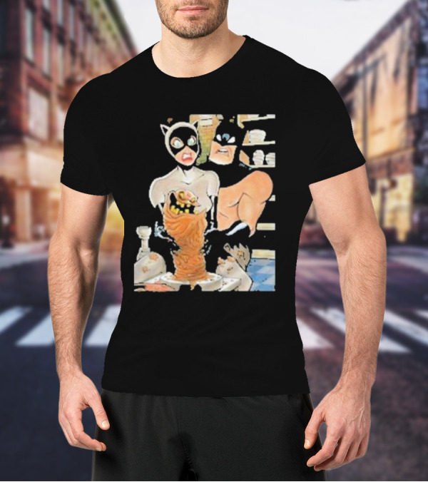 Clayface And Catwoman With Batman In Pottery Scene T-Shirt