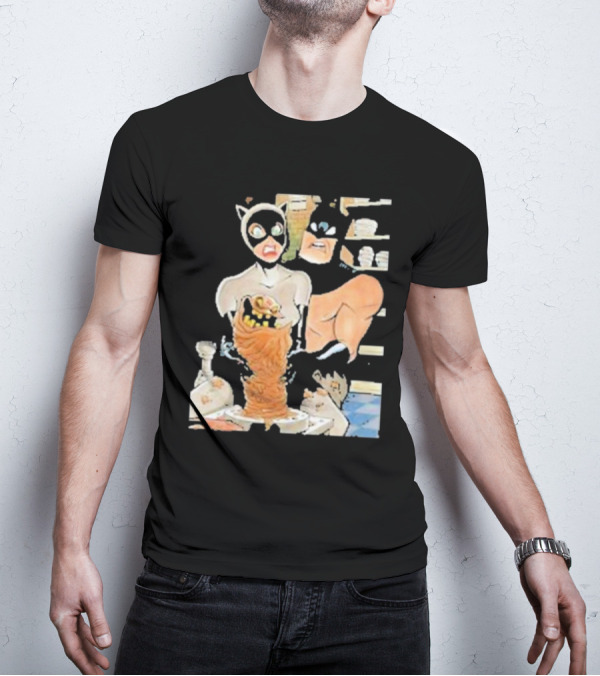 Clayface And Catwoman With Batman In Pottery Scene T-Shirt