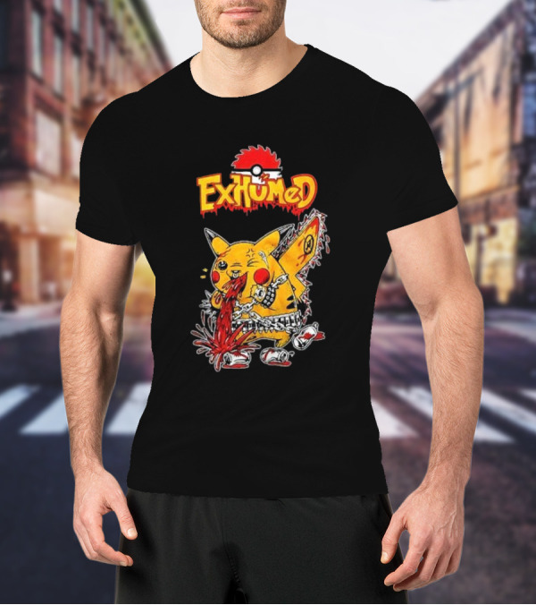 Exhumed Pukemon Darker Corners Parody Pokémon Mashup T-Shirt