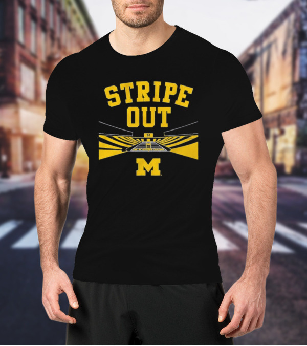 Michigan Football Big House Stadium Stripe Out M T-Shirt
