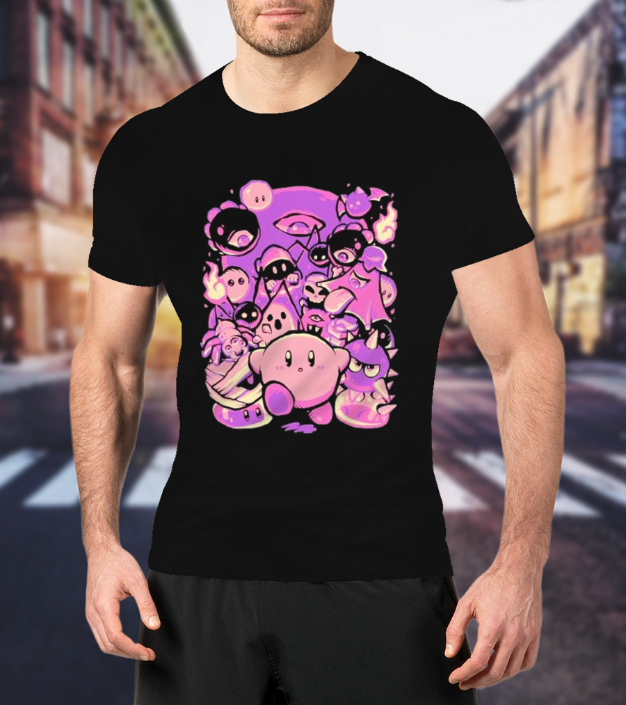 Nightmare Land Kirby And Enemies Pixeleyebat T-Shirt