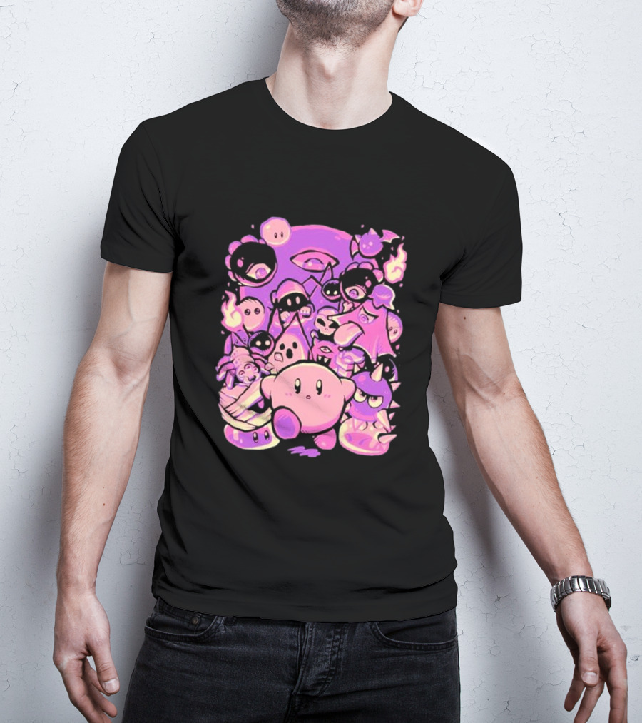 Nightmare Land Kirby And Enemies Pixeleyebat T-Shirt