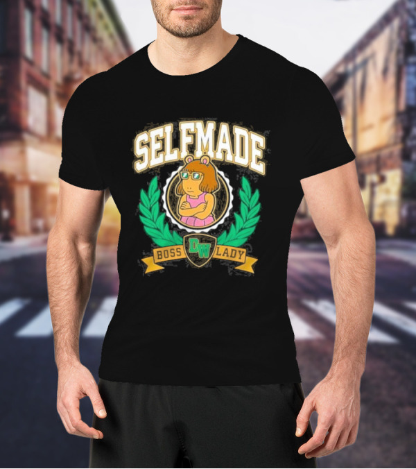 Selfmade Tired D.W. Meme Boss Lady Retroki T-Shirt
