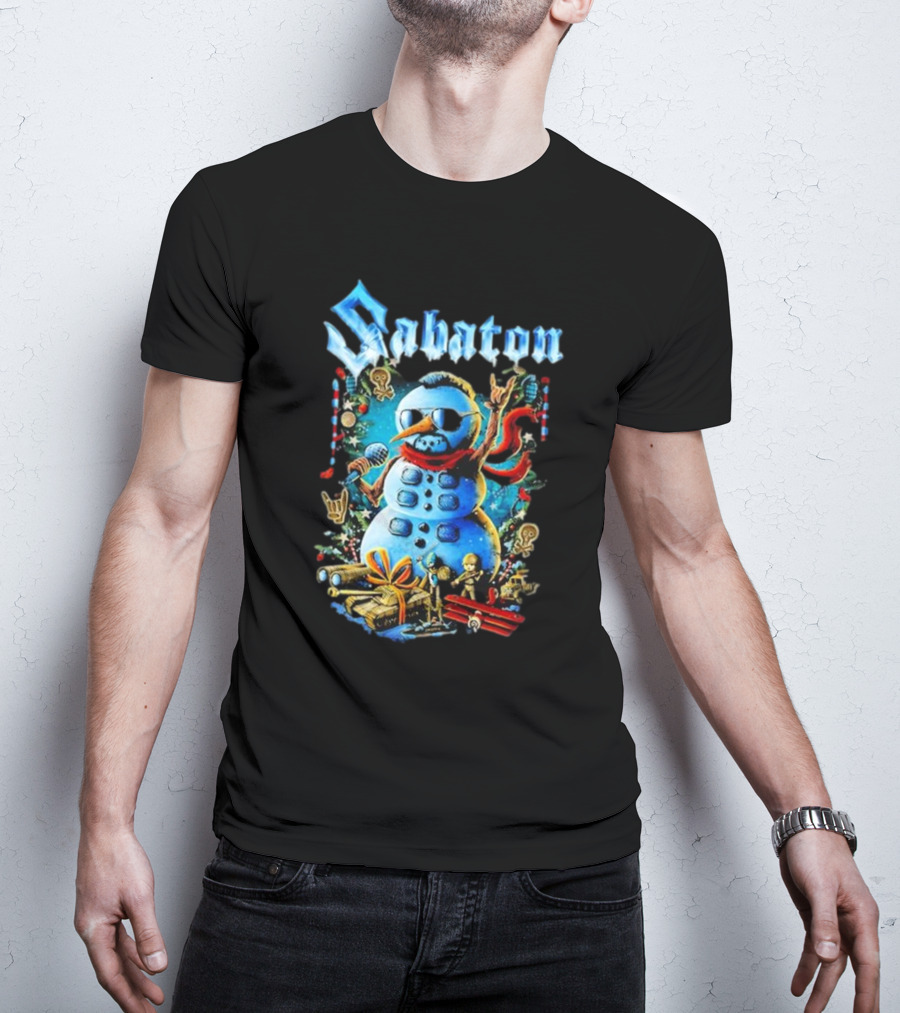 Sabaton Snowman Rock Xmas Party T-Shirt