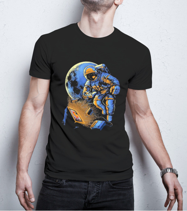 Space Arcade Astronaut Gamer Adventure Intotheam T-Shirt