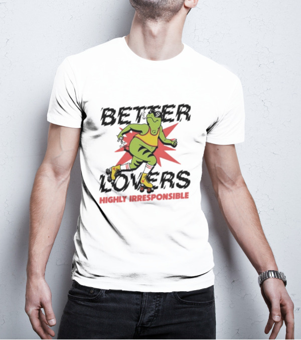 Better Lovers Highly Irresponsible Roller Skating Frog T-Shirt
