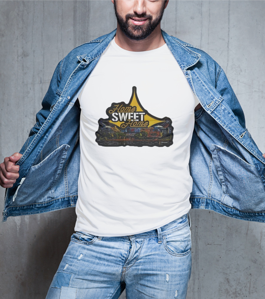 Home Sweet Home Custom Car Art Neon Sign T-Shirt