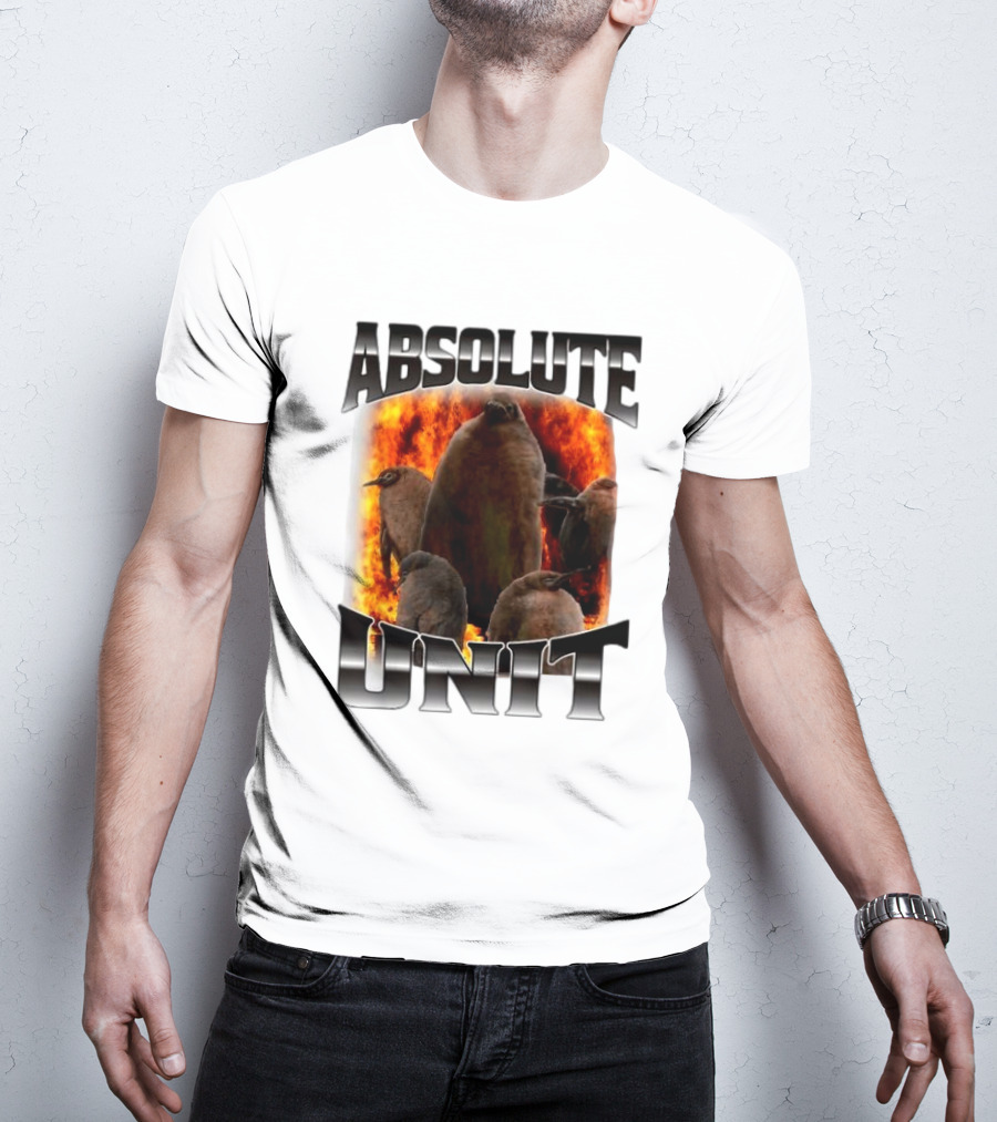 Absolute Unit Penguin Fire Bootleg Rap T-Shirt