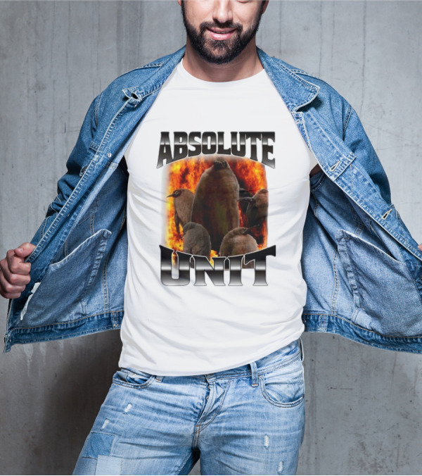Absolute Unit Penguin Fire Bootleg Rap T-Shirt