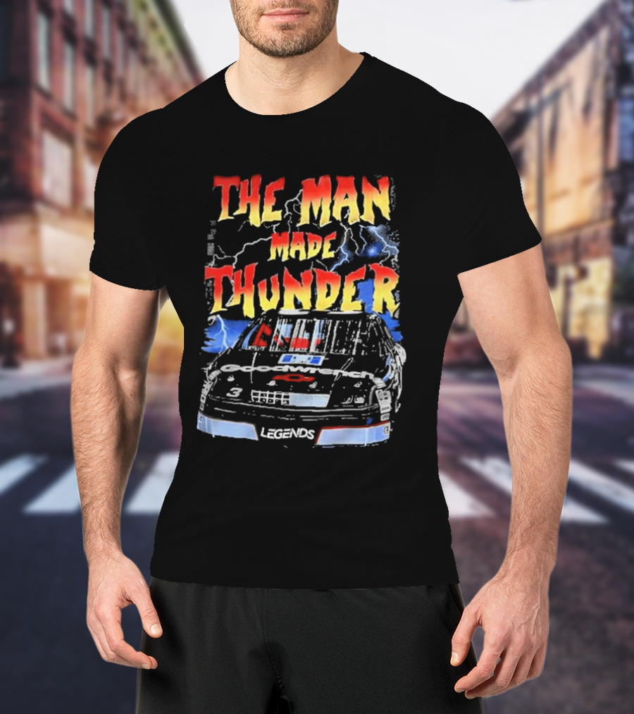 Dale Earnhardt 3 The Man Made Thunder Legends T-Shirt